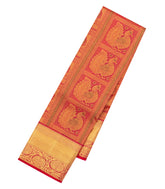 Crimson Handloom Kanchipuram Silk Saree With Meena Annam Motifs-KA14776
