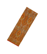 Rust Printed Crepe Silk Saree With Floral Motifs-PS0928