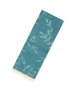 Cyan Woven Tussar Silk Saree With Printed Floral Motifs-TU3077