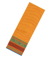 Yellow Woven Chettinad Cotton Saree With Contrast Border-CN1894