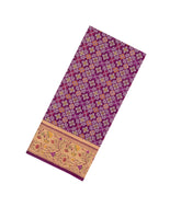 Magenta Woven Art Dupion Saree With Tie & Dye Motifs & Meena Border-BL5906