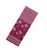 Maroon Printed Chanderi Cotton Saree With Zari Border-CC1571
