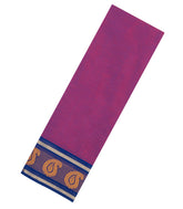 Magenta Woven Chettinad Cotton Saree With Contrast Border-CN1938