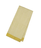 Taupe Handloom Kanchipuram 9 Yards Silk Saree With Zari Border-KA13404