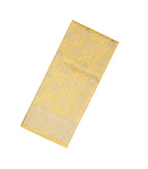 Yellow Handloom Linen Saree With Floral Zari Motifs-LI0603