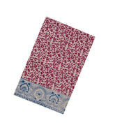 Taupe Woven Kalamkari Cotton Saree With Magenta Printed Motifs-KAL1155