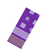 Purple Printed Synthetic Dola Saree With Zari Stripes & Border-BL5400