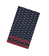 Midnight Blue Handwoven Orissa Cotton Saree With Tie & Dye Motifs-OR0910