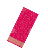 Pink Printed Art Dola Silk Saree With Zari Checks & Border-BL5746