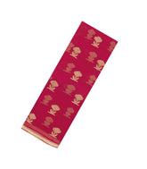 Peach Woven Mysore Silk Saree With Floral Motifs-MS3358