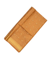 Sandal Woven Tussar Silk Saree With Floral Motifs-TU2558