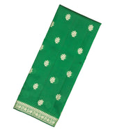 Green Woven Dupion Silk Saree With Floral Buttas-DS0503