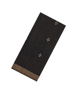 Black Handloom Dupion Silk Saree With Buttas & Printed Pallu-DS0549