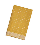 Gold Woven Crepe Brocade Saree With Embroidered Floral Motifs-EN1649