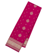Pink Kanchipuram Silk Saree With Floral Zari Buttas-KA14914