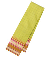 Light Green Handloom Korvai Kanchipuram Silk Saree With Thread Work Border-KA15171