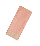 Light Peach Woven Tussar Silk Saree With Meena Floral Border-TU2972
