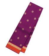Magenta Handloom Kanchipuram Silk Saree With Zari Buttas-KA15684
