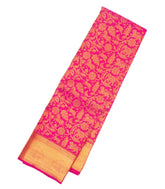 Hot Pink Handloom Kanchipuram Silk Saree With Vanasingaram Motifs