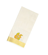 Off White Handloom Kerala Cotton Saree With Handpainted Krishna Motifs-KEC1003