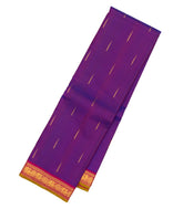 Purple Handloom Kanchipuram Silk Saree With Raindrop Buttas-KA12869