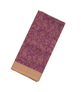 Lilac Handloom Soft Silk Saree With Floral Vine Motifs-SO4265