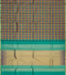 Multicolour Handloom Kottadi Kattam Silk Saree With Floral Buttas - KA12622