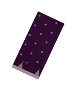 Burgundy Woven Bengal Cotton Saree With Coin Motifs-BG1809