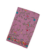 Dusty Pink Woven Art Chiffon Saree With Meena Embroidered Floral Motifs-BL4659