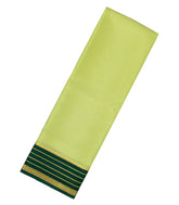 Cardamom Green Woven Mysore Crepe Silk Saree With Contrast Border-MS3182