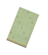 Pista Green Handloom Uppada Silk Saree With Meena Buttas & Contrast Border-UP0361
