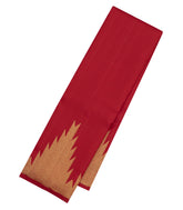 Crimson Handloom Kanchipuram Silk Saree With Temple Border-KA15050-Crimson
