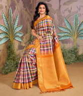 Four Thousand Colour Handloom Natural Dyed Korvai Silk Saree