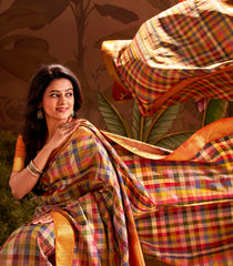 Four Thousand Colour Handloom Natural Dyed Korvai Silk Saree