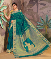 Sea Green Handloom Chinnanchiru Kiliye Saree
