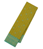 Olive Green Handloom Kanchipuram Silk Saree With Meena Floral Motifs-KA14756