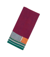 Magenta Woven Cotton Saree With Kasuti Hand Embroidered Border & Pallu-EN1769