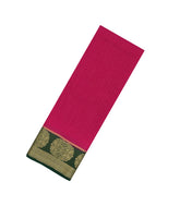 Hot Pink Woven Art Crepe Saree With Zari Checks & Contrast Border-BL5129
