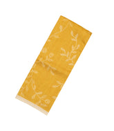 Mustard Woven Tussar Silk Saree With Printed Floral Motifs-TU3081