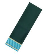 Bottle Green Woven Mysore Silk Saree With Contrast Zari Border-MS3809