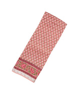 Light Peach Handloom Chanderi Cotton Saree With Printed Floral Motifs-CC1256