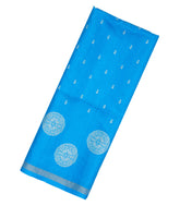 Sky Blue Woven Art Tussar Saree With Floral Buttas-BL3620