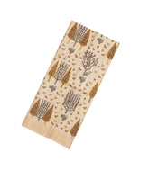 Taupe Woven Tussar Silk Saree With Printed Yellow Floral Motifs-TU3176