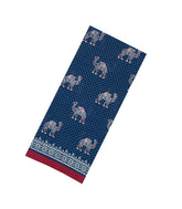 Indigo Printed Jaipur Cotton Saree With Camel Motifs-JC1803