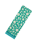Aquamarine Woven Chanderi Cotton Saree With Printed Motifs-CC1701