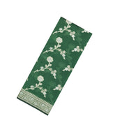Green Woven Dupion Silk Saree With Floral Buttas-DS0572
