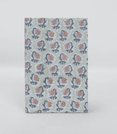 Grey 9 X 6 Inch Bagru Dabu Block Printed 96 Page Handmade Notebook-ACS1002