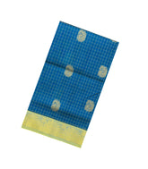 Blue Handloom Silk Cotton Saree With Checks & Buttas-SC4735