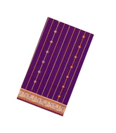 Purple Handloom Kanchi Cotton Saree With Silk Border-KC1800