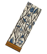 Blue Blended Silk Saree With Kalamkari Floral Print